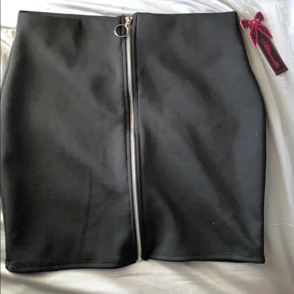 silhouette nyc o ring zipper mini skirt